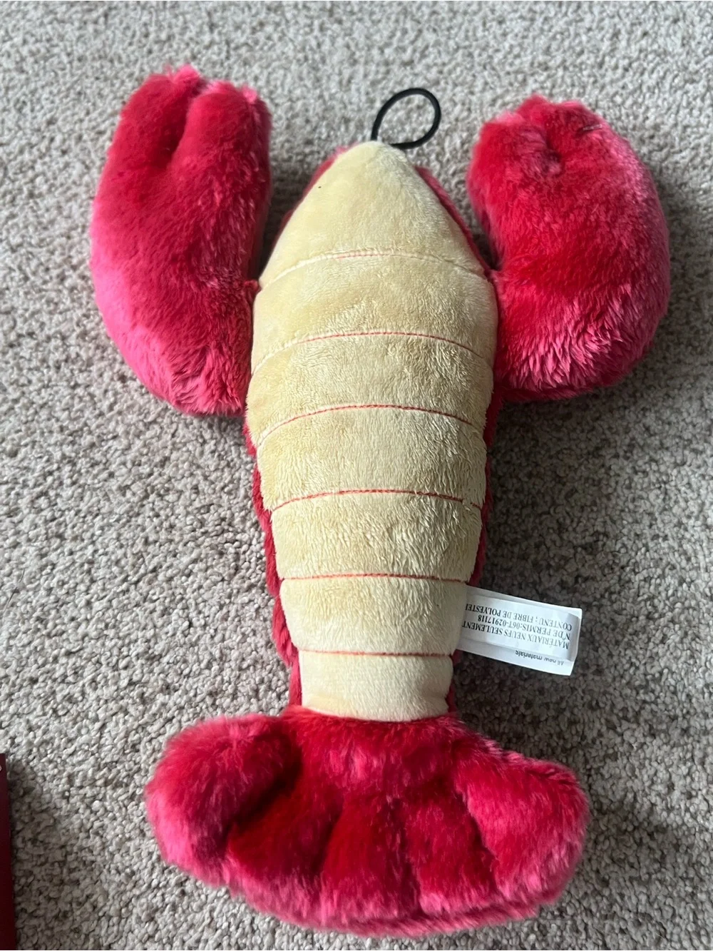 Manny Lobster Plush Dog Toy - Pink, Good Condition